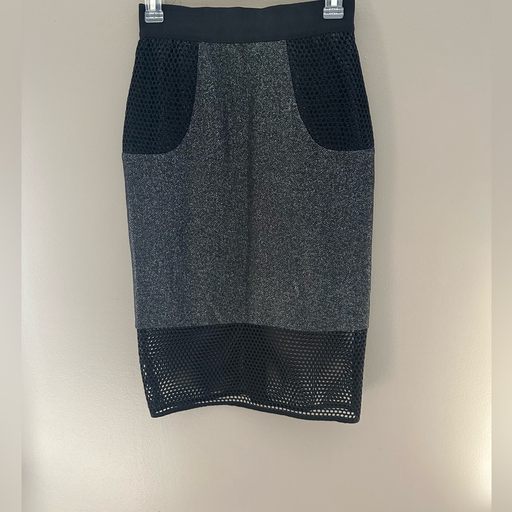 Milly of New York pencil virgin wool blend skirt size 2